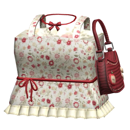 igari cottagecore dress w purse + necklace