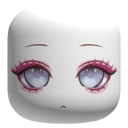 Cute Chibi Fairy Face w/ Pink Eyelashes