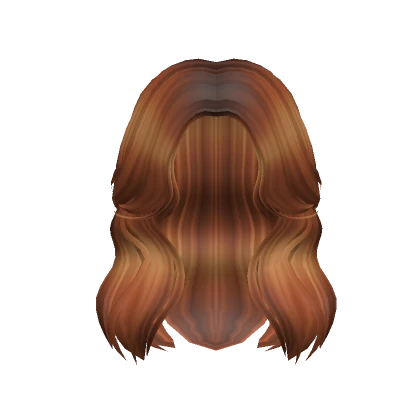 Flowing Curtain Bangs in Ginger