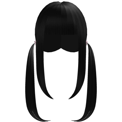 ♡ : dreamy long pretty pigtails black