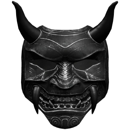 Samurai Demon Oni Mask - Black