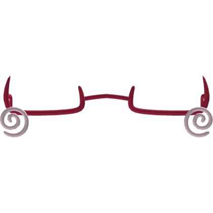 ꒰♡꒱ cute red glasses with swirl blush