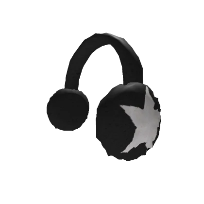 Fluffy Star Earmuffs Black