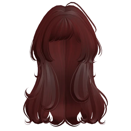 ♡ Y2k Long Wolfcut Hair (Red) ♡