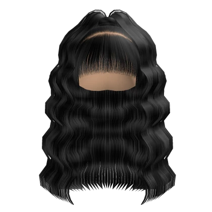 ⚜️• Crimped Half Up W/ Bangs (Black)