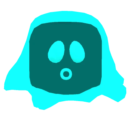 Cyan Neon Slime Head