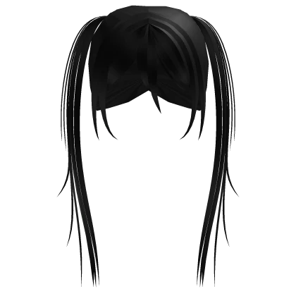 ♱ ┊ emo black horror wispy pigtails