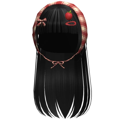 ♡ strawberry igari mori kei hair (black)