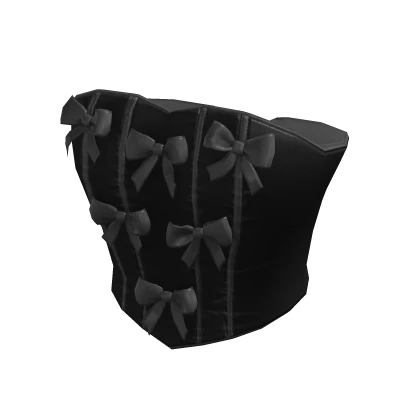 ✨ Black Bow Corset Top Kpop Coquette