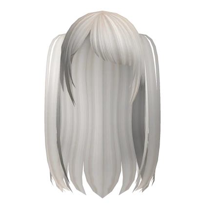 long straight hair w pigtails half up blonde