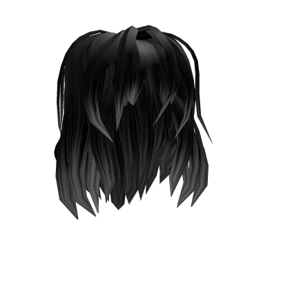 Black and white messy hair