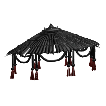 Samurai Ninja Straw Hat - Black