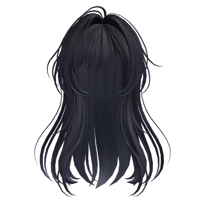 Blue Black Anime Straight Hair