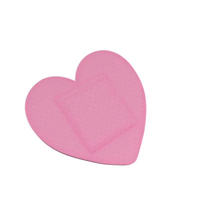 pink heart bandage