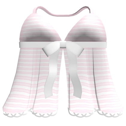 🤍 pretty stripe babydoll dress pink & white