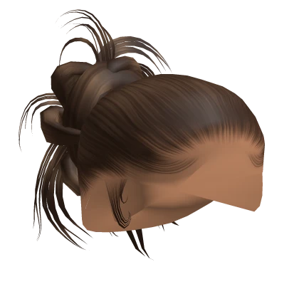 ☆ | Brown Slick Back Spiky Bun
