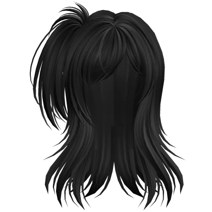 Y2K Emo Spikey Scene Ponytail (Black)