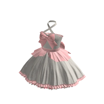 ♾️ Pink and white ribbon princess dress