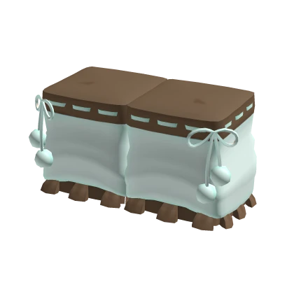  ꒰♡꒱ : kawaii mint chocolate ruffled legwarmers 