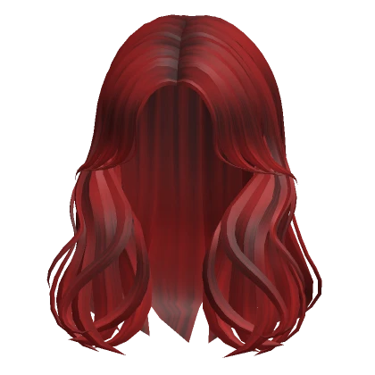 Layered Curtain Bangs in Red