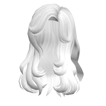Layered Side Swept Hair in White