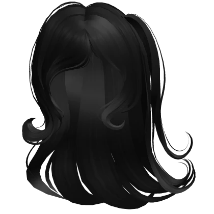 ♡ Swooped Shoujo Half Side Ponytail (Black)