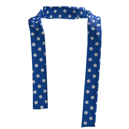 𖹭 cute blue polka dot igari harajuku skinny scarf
