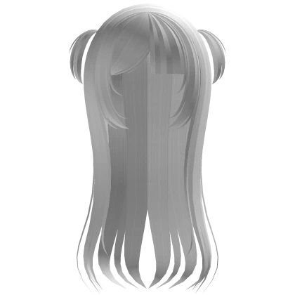 ♡ kawaii side pigtails long white hair