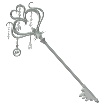 White Angle Heart Key