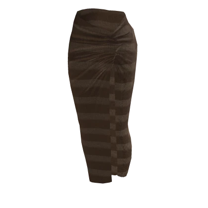 Brown Boho Earthy Escapade Sarong Skirt
