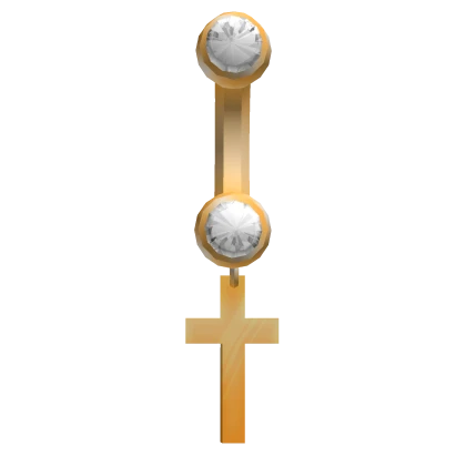 Cross Belly Ring Gold