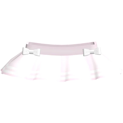 ♡ : cute pink + white striped school skirt