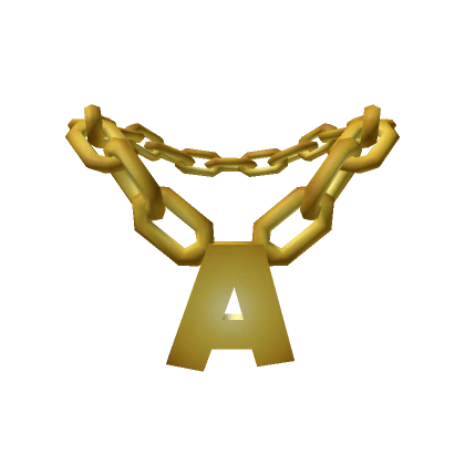 Gold Initial Letter A Chain