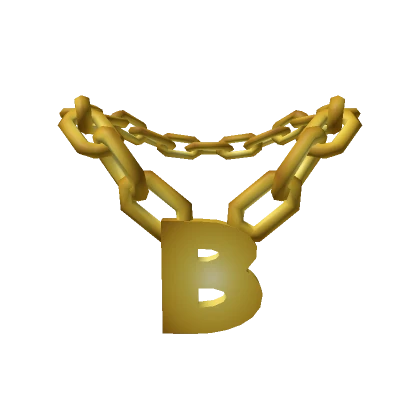 Gold Initial Letter B Chain