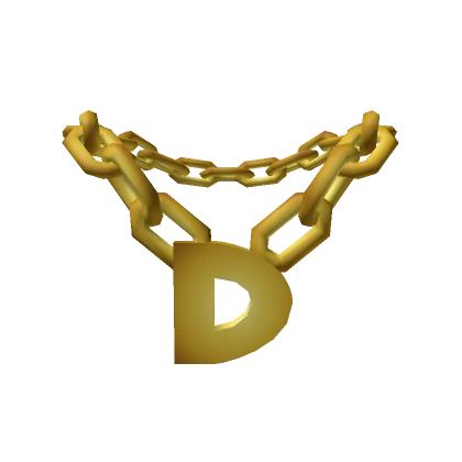 Gold Initial Letter D Chain