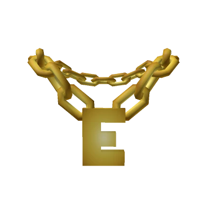 Gold Initial Letter E Chain