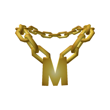 Gold Initial Letter M Chain