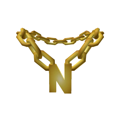 Gold Initial Letter N Chain