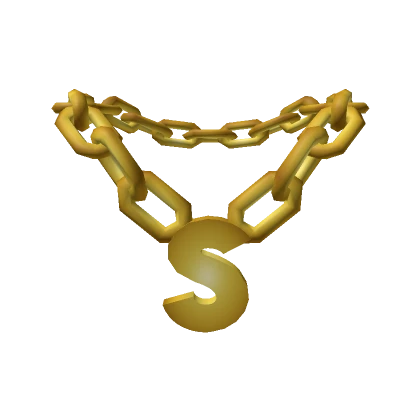 Gold Initial Letter S Chain