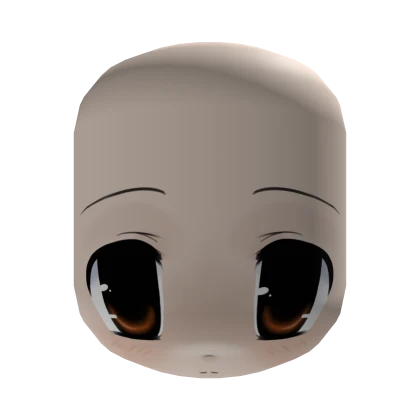 Y2k moe kei face 2000s anime mask with brown eyes