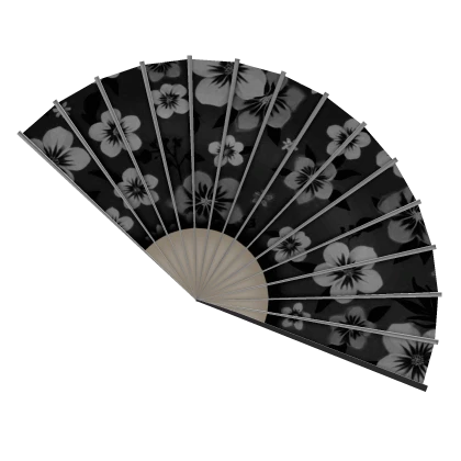  japanese igari mori kei heisei retro fan in black