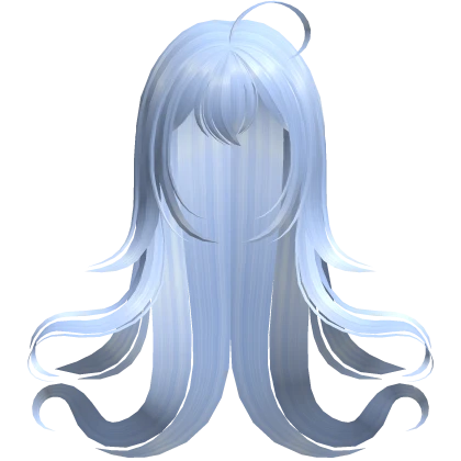 kawaii swirly ghost hair in light blue