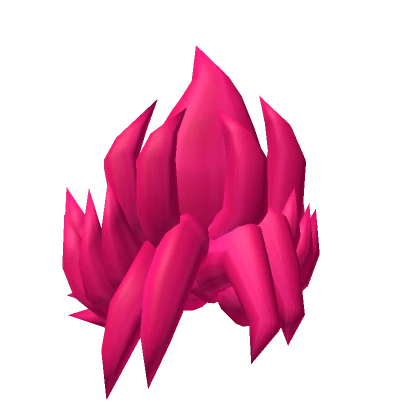 Neon Hot Pink Spiky Anime Hair