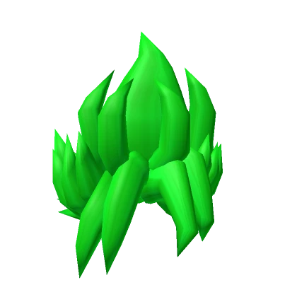 Neon Green Spiky Anime Hair