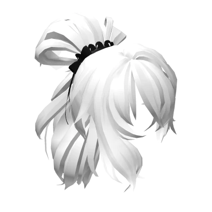 White Side Swept w/ High Ponytail