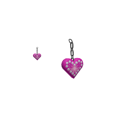 Purple Hearts with Diamonds Earrings