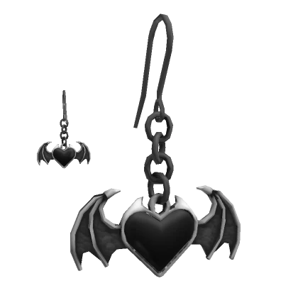 Gothic Blacksoul Heart Earrings