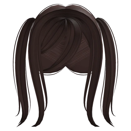 ୨୧ kawaii emo swept high pigtails in brown
