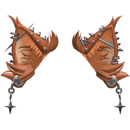 Pierced Emo Fluffy Cat Ears (Ginger)