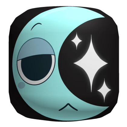 Blue Moon Man Head Face Mask